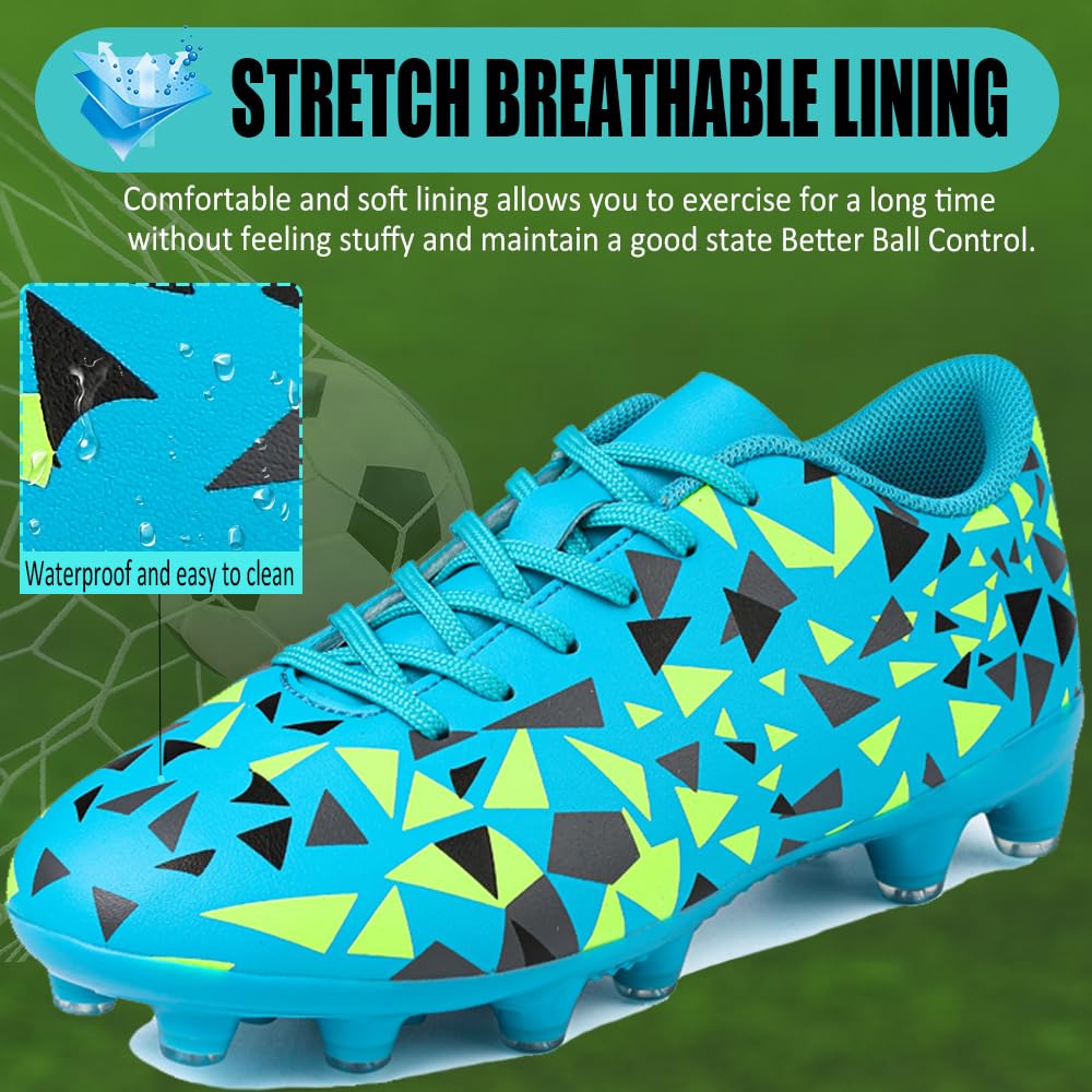 situkeke Scarpe da Calcio Bambino Scarpe da Allenamento Ragazzi Ragazze Scarpe da Calcetto Professionale All'aperto Spike Tacchetti Teenager Unisex