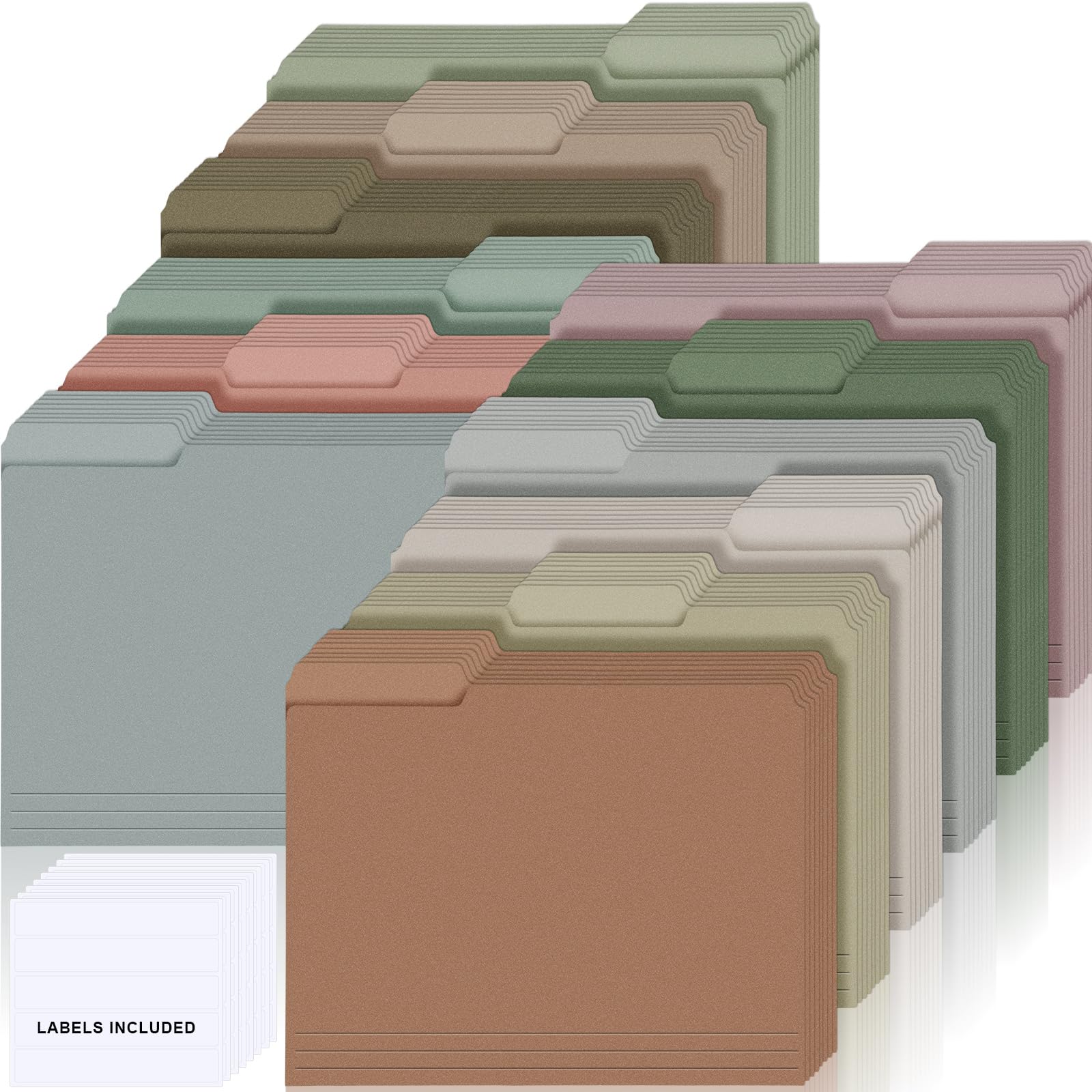 Amazon.com : Resholder Colored File Folders Letter Size File Folders ...