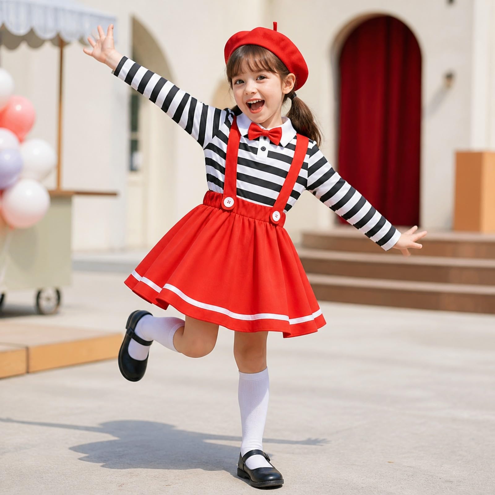 Costume con Gonna a Bretelle | Bianco e Nero, Costume da, per Halloween, Bambini