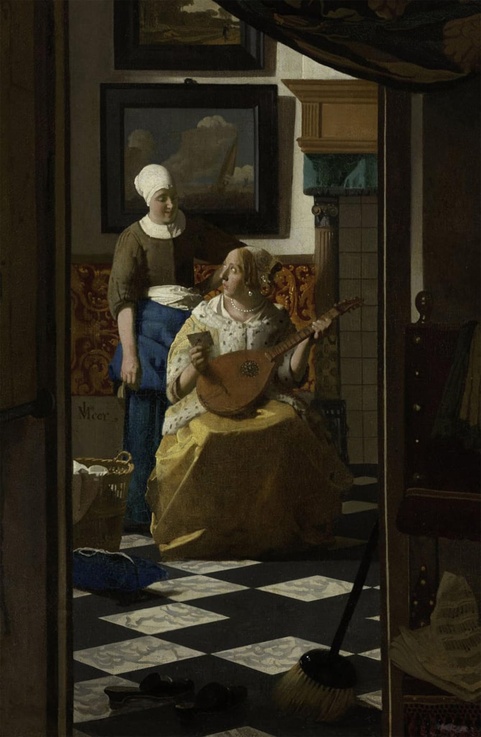 ARTXLXXBN Famous Art Print Poster Vintage Wall Art The love letter. by Jan Vermeer van Delft Canvas Art Poster for Home Decor 60x90cm