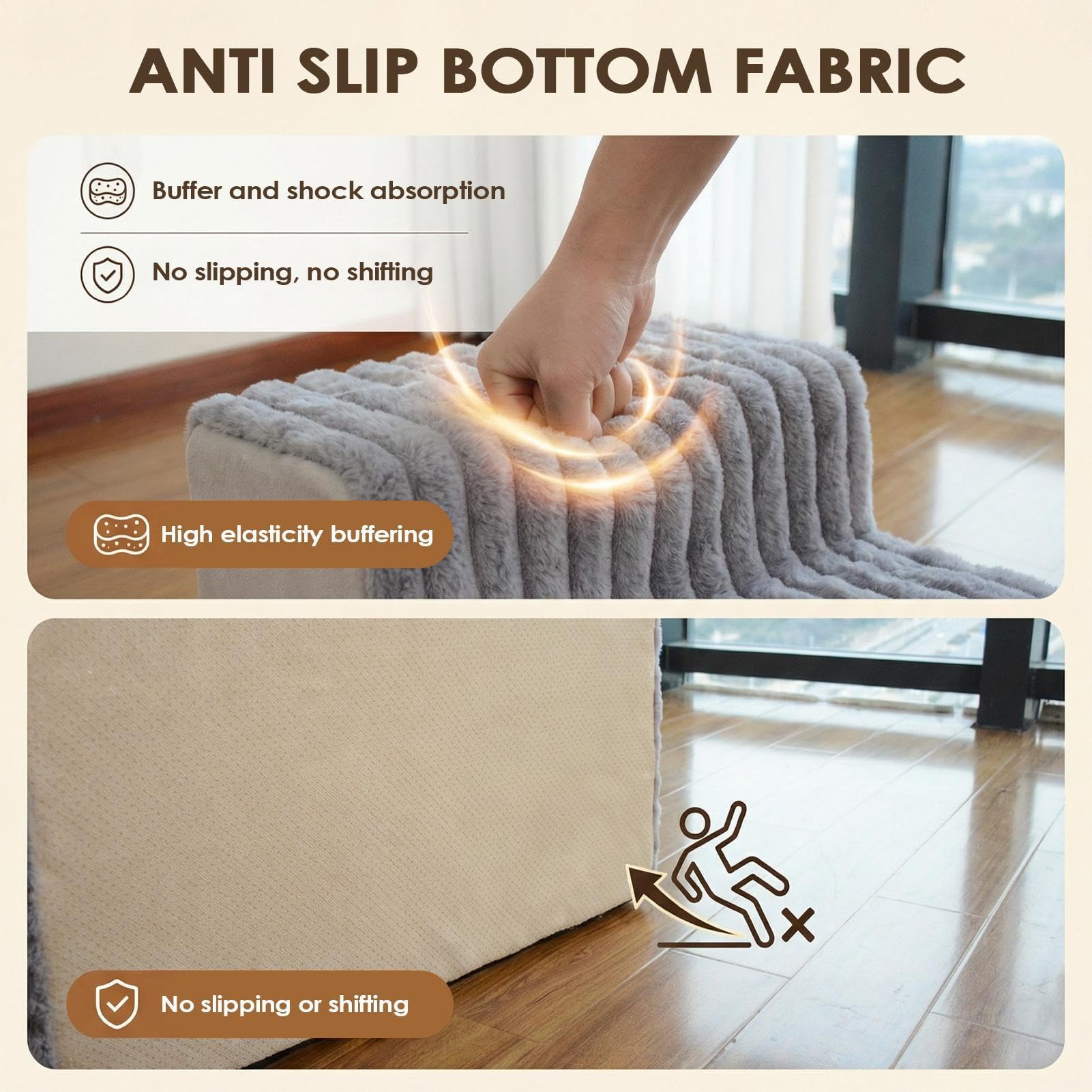 Escaleras para Mascotas Escalera Accesorio Lavable y Desmontable de | Escaleras equilibradas de cama de perro Para Cachorros Gatos Sofás Sillones Apartamentos Balcones