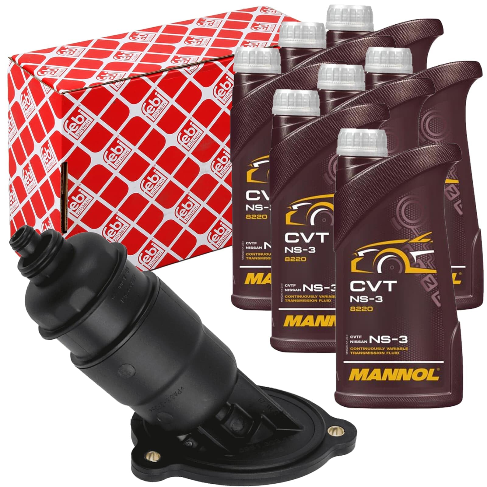 Febi Teilesatz Automatikgetriebe Cvt | 109626+8220 Febi Cvt Filter+Mannol 8220 Cvt Ns-3 passend für Typ 0AW A4 B8 A5 8F A6 C7