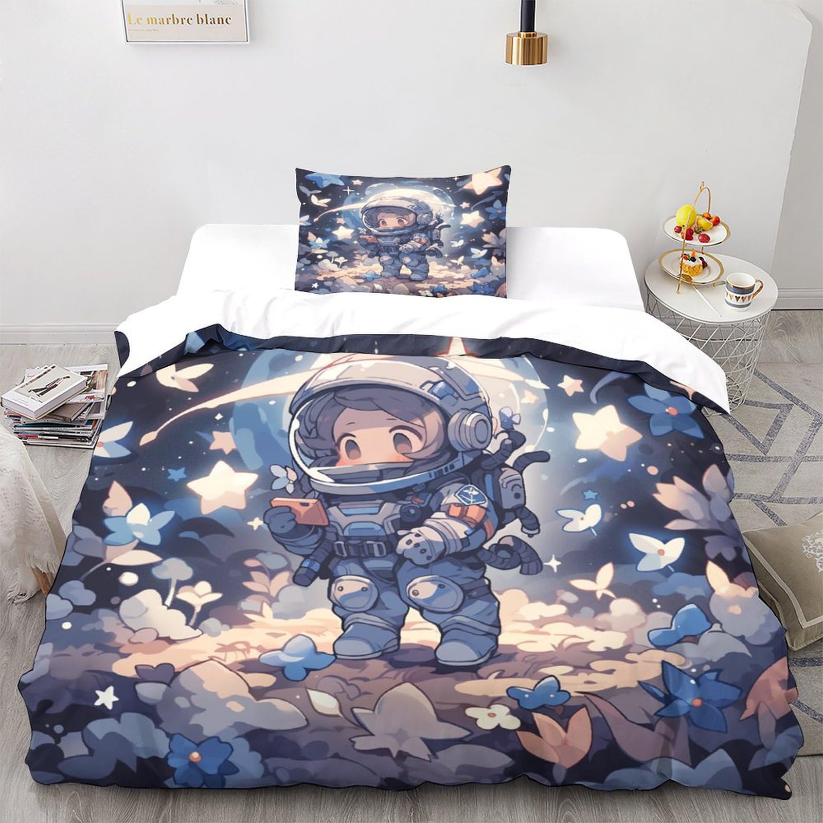 Housse de couette espace 3D pour transformer la chambre d'enfant en station spatiale