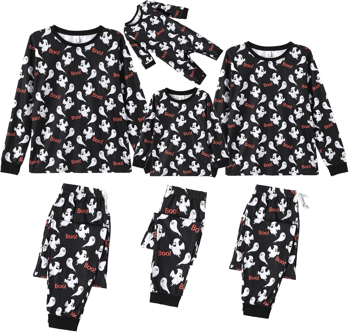 IFFEI Family Matching Halloween Pajamas Sets with Pockets