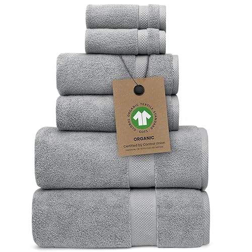 Alusa Home 100% Organic Zero-Twist Cotton Towels - GOTS Certified