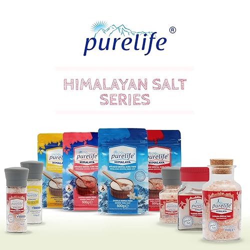 Miniatura 7 de Purelife Sal blanca del Himalaya y rosa fina yodada sin refinar – Sal de roca de cristal natural gourmet con minerales – de parte equilibrada