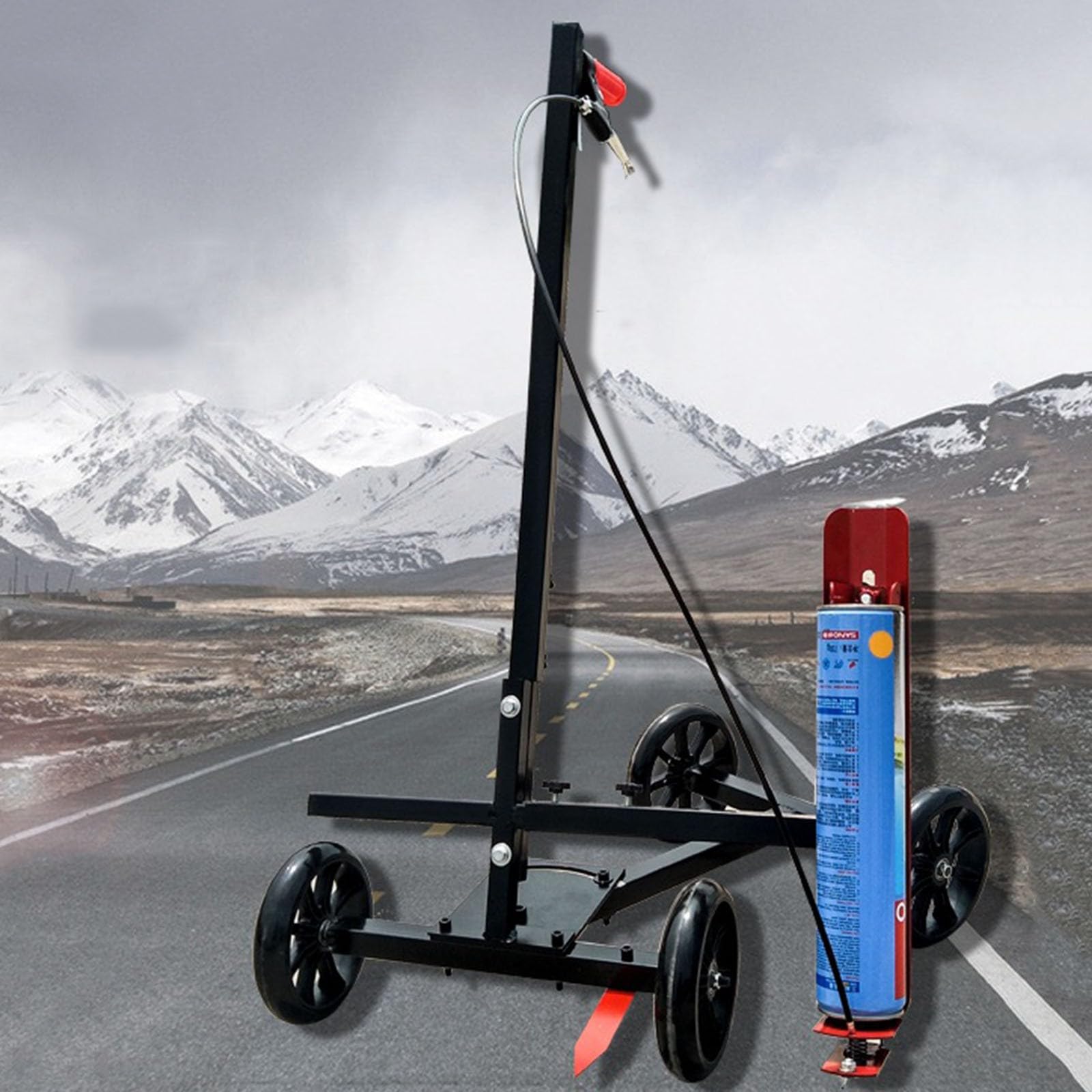 asdchZen Paint Marking Machine, Parking Lot Marking Machine With Guide Mark Adjustable Road Surface Marking Applicator For Car Parks,Schools,Sports Surfaces