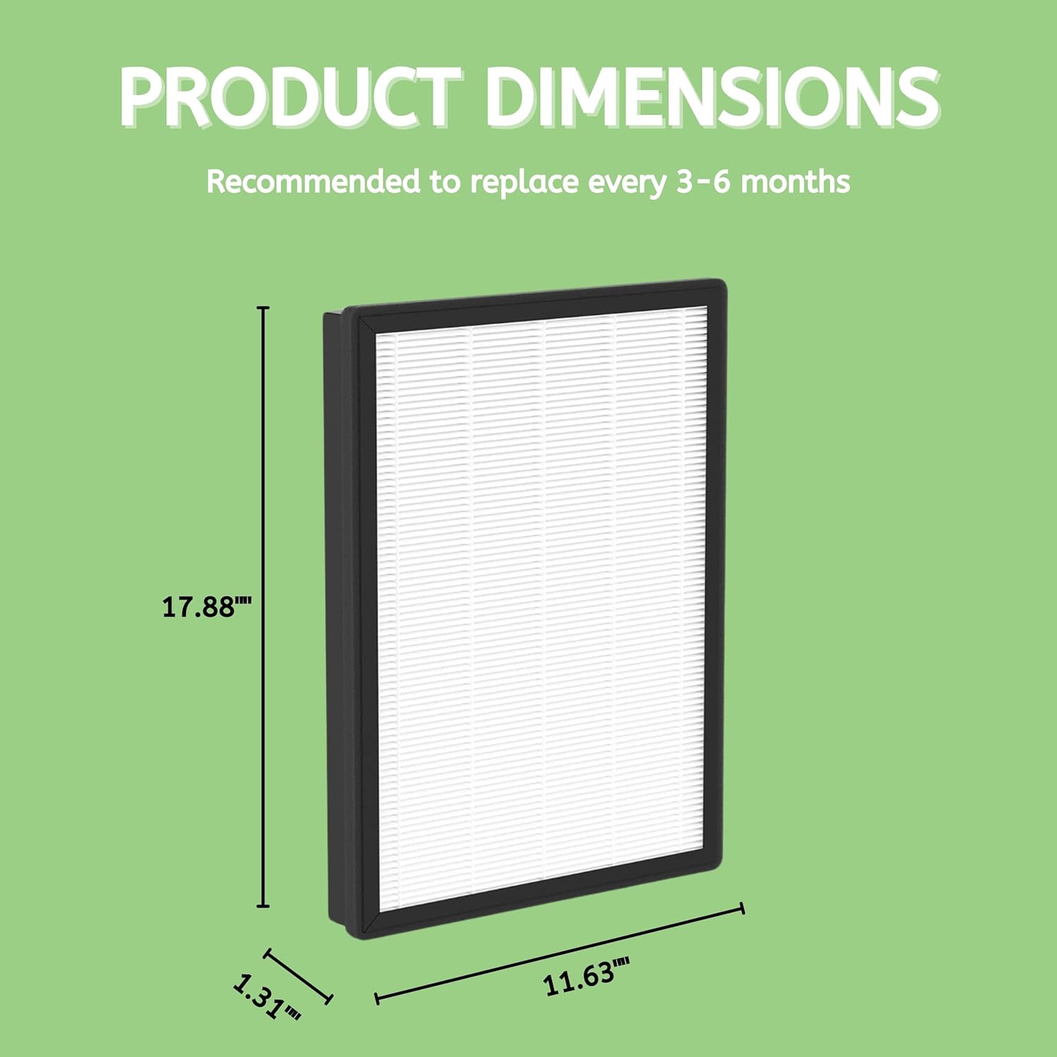 Nispira AP450F True HEPA Filter Compatible with Envion Allergy Pro AP450 Air Purifier. 1 Pack