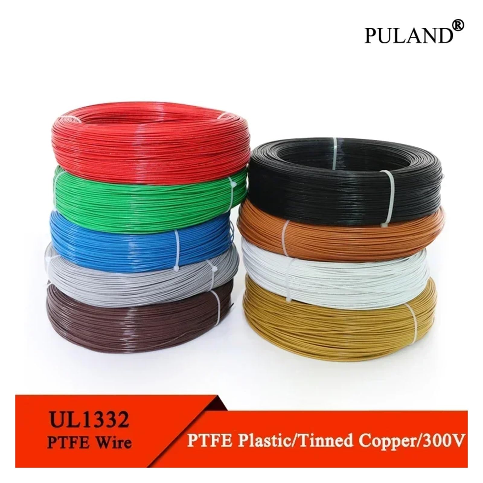 Wire and cable Cable de electrones de alta temperatura aislado de plástico FEP, Cable de PTFE UL1332 de 2/5/10M, 28/26/24/22/20/18/16/14/12/10AWG for impresora 3D Twisted pair shielded cable(Black,5 M