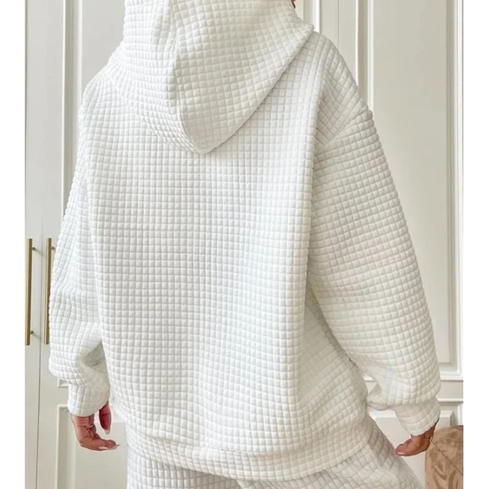 Damskie bluzy z kapturem damskie na jesień i zimę luźne dopasowanie na co dzień bluza z kapturem z długim rękawem solidna bluza biuro pulower