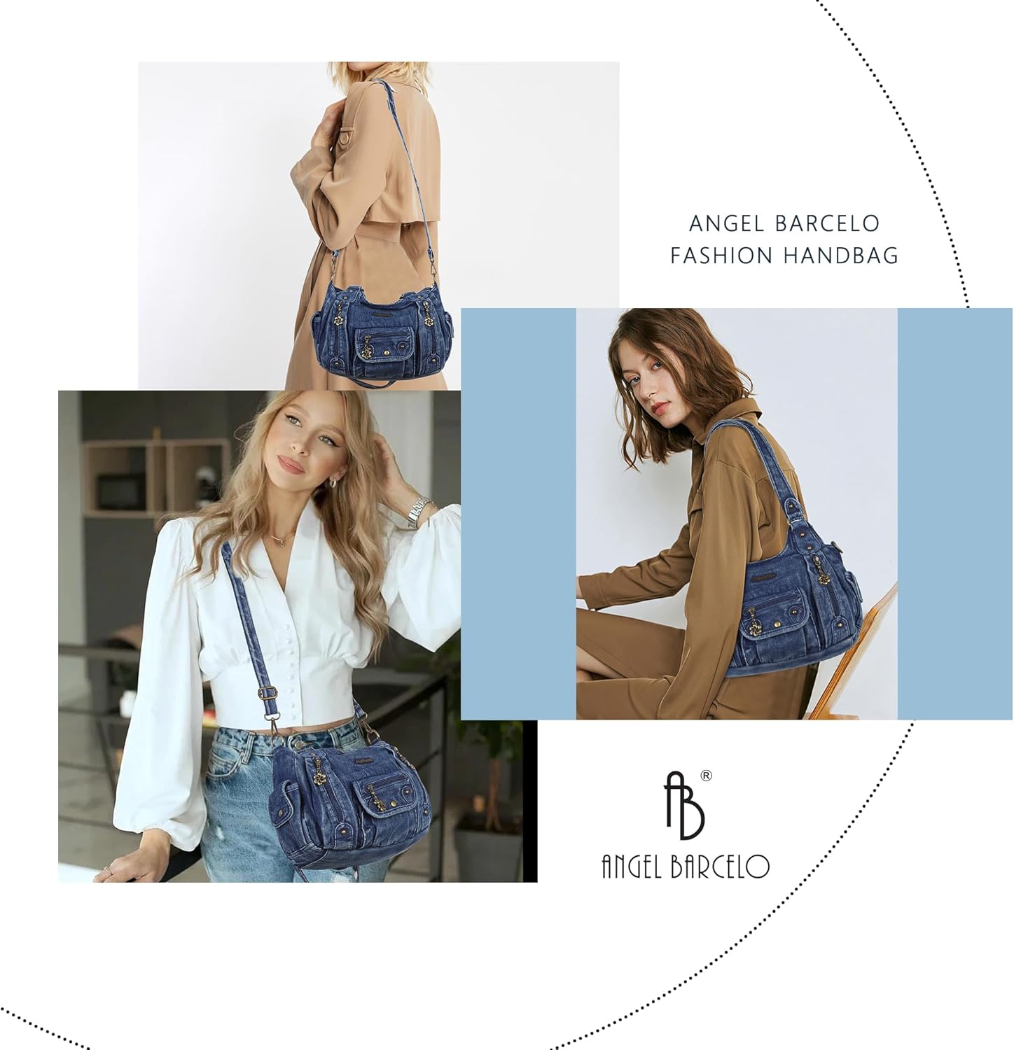 Angel Barcelo Purses for Women Soft PU Leather Shoulder Bag Crossbody Purse and Handbags - Image 7