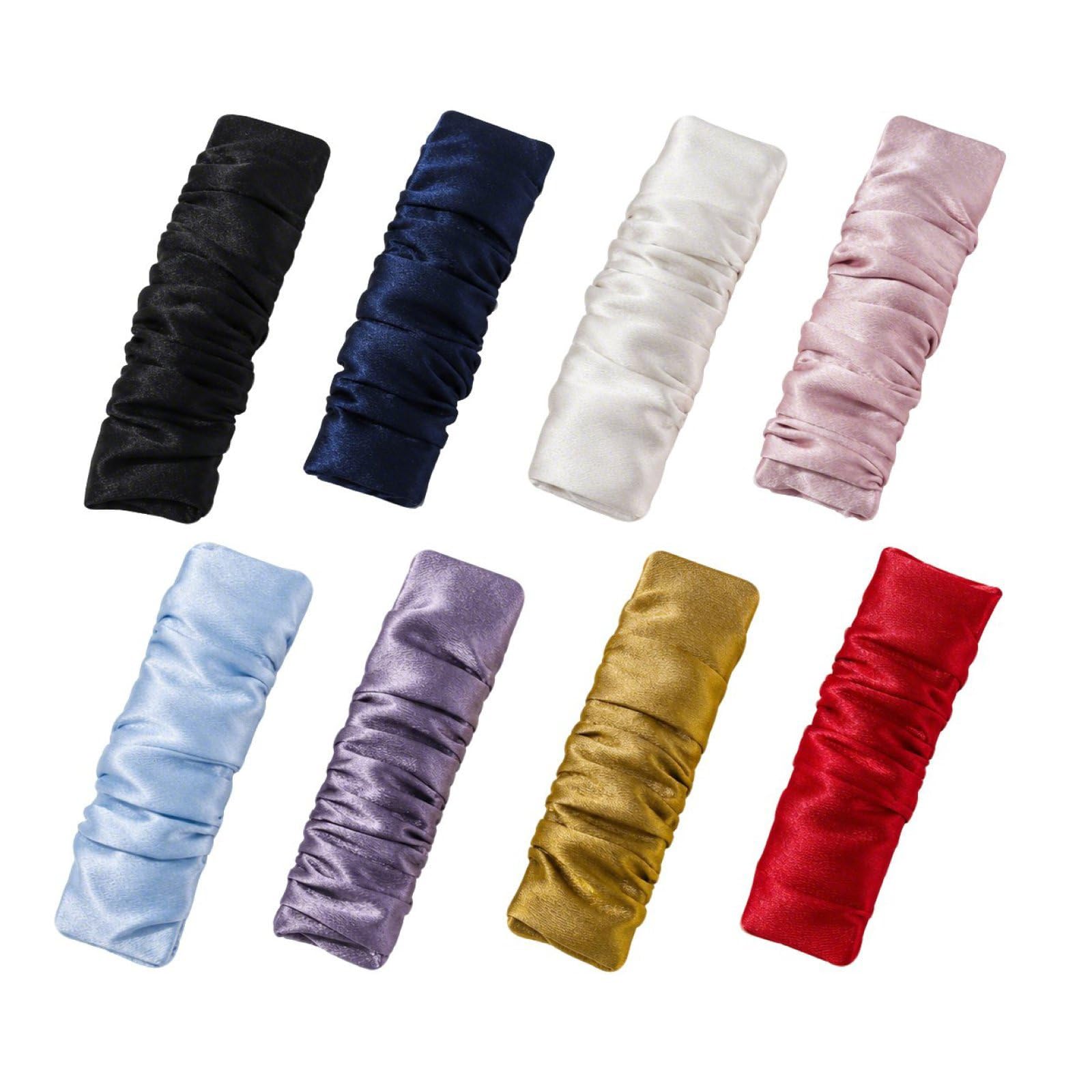 Confezione da 8 Fermagli per Capelli da Donna in Seta di Gelso Eleganti Plissettati Che Non Lasciano Segni Accessori per Lo Styling,8pcs Set