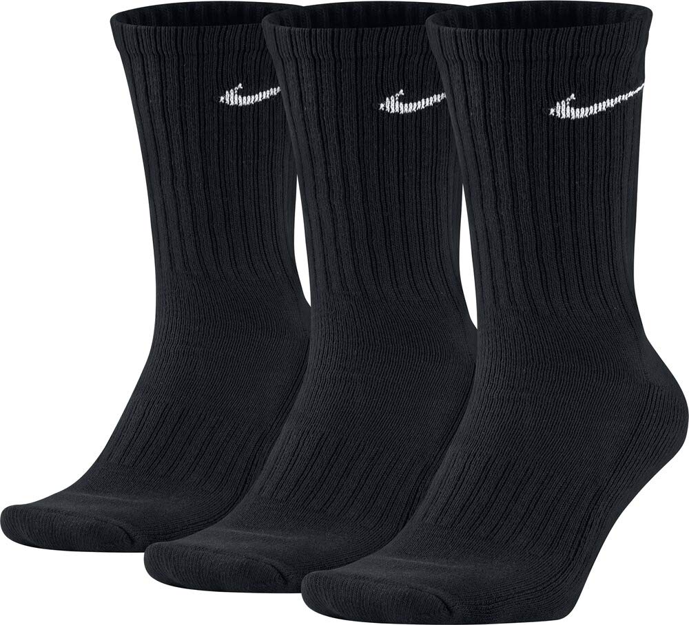 Nike Men's Everyday Cushion Crew Training Socks (6 Pairs), black, 42-46