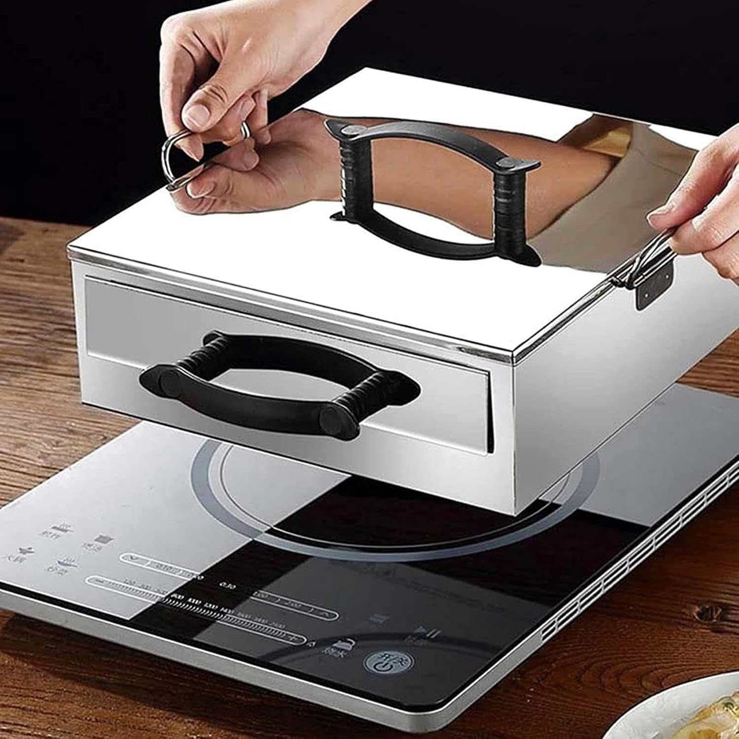 Multifunction Cooking Machine, 2 Layer Rice Noodle Roll Steamer, Stainless Steel Kitchen Food Steamer, for Electric Stoves, Induction Cookers