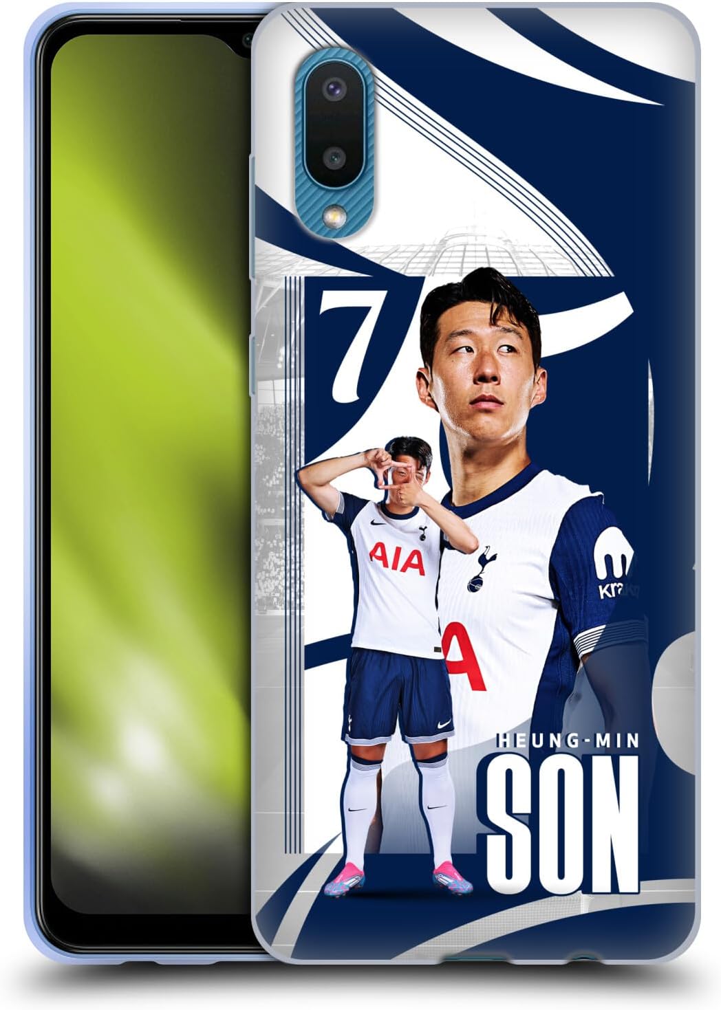 Head Case Designs Officially Licensed Tottenham Hotspur F.C. Son Heung-Min 2024/25 First Team Gel Case [Military Grade Protection] Compatible With Samsung Galaxy A02/M02 (2021)