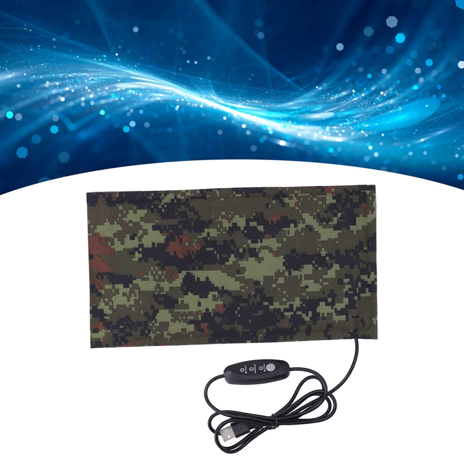 USB-Heizung, Heizblatt, USB-betrieben, Elektrische Stoffheizung, Wasserdicht, Warm, Kalt, Schutz, 3 Temperaturstufen, 1 Paar (20X25cm)