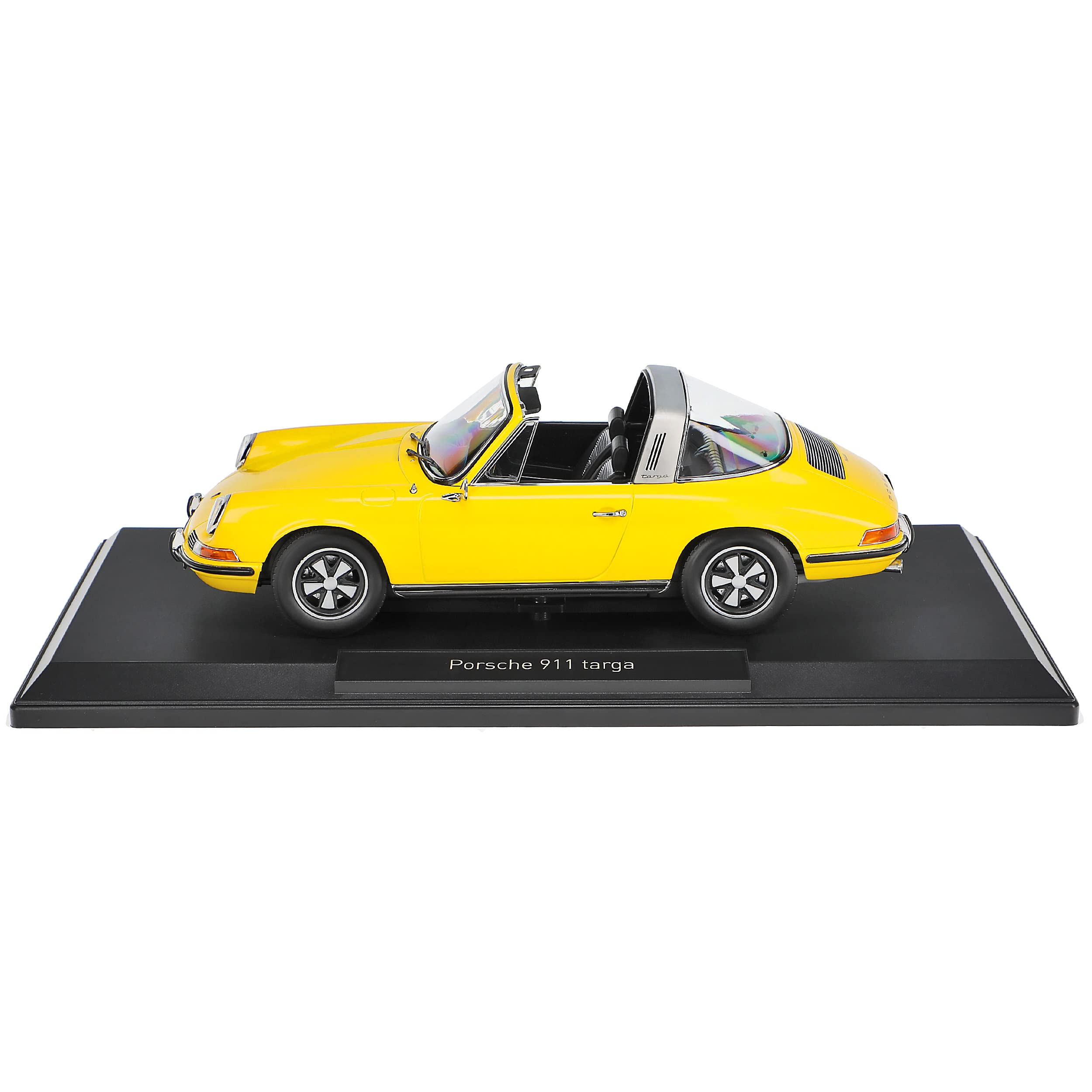 Porsch. 911 E Urmodell Targa Cabrio Gelb 1963-1973 1/18 Norev Modell Auto