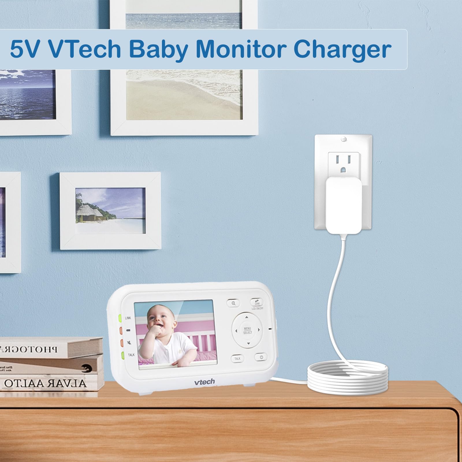 Monitor Vtech Para Bebe LEFXMOPHY VM3252 Cable De Alimentaciu00f3n