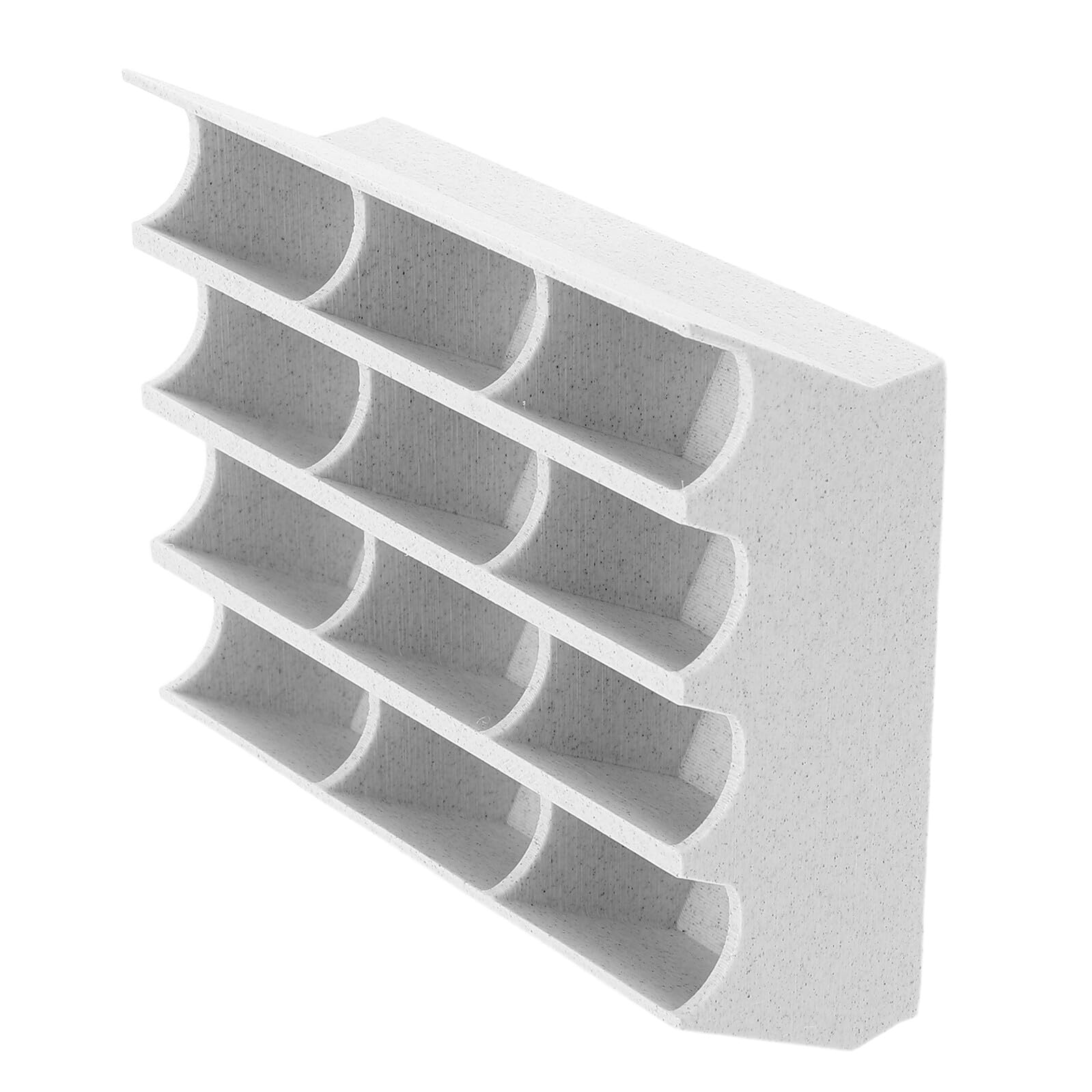 Organizzatore Scatola Multi-slot per Lame da Barba e Taglio Chioma 12 Scomparti in Pla Bianco Conservazione Sicura e Accesso Rapido per Uso in Bagno e Studi di Parrucchiere