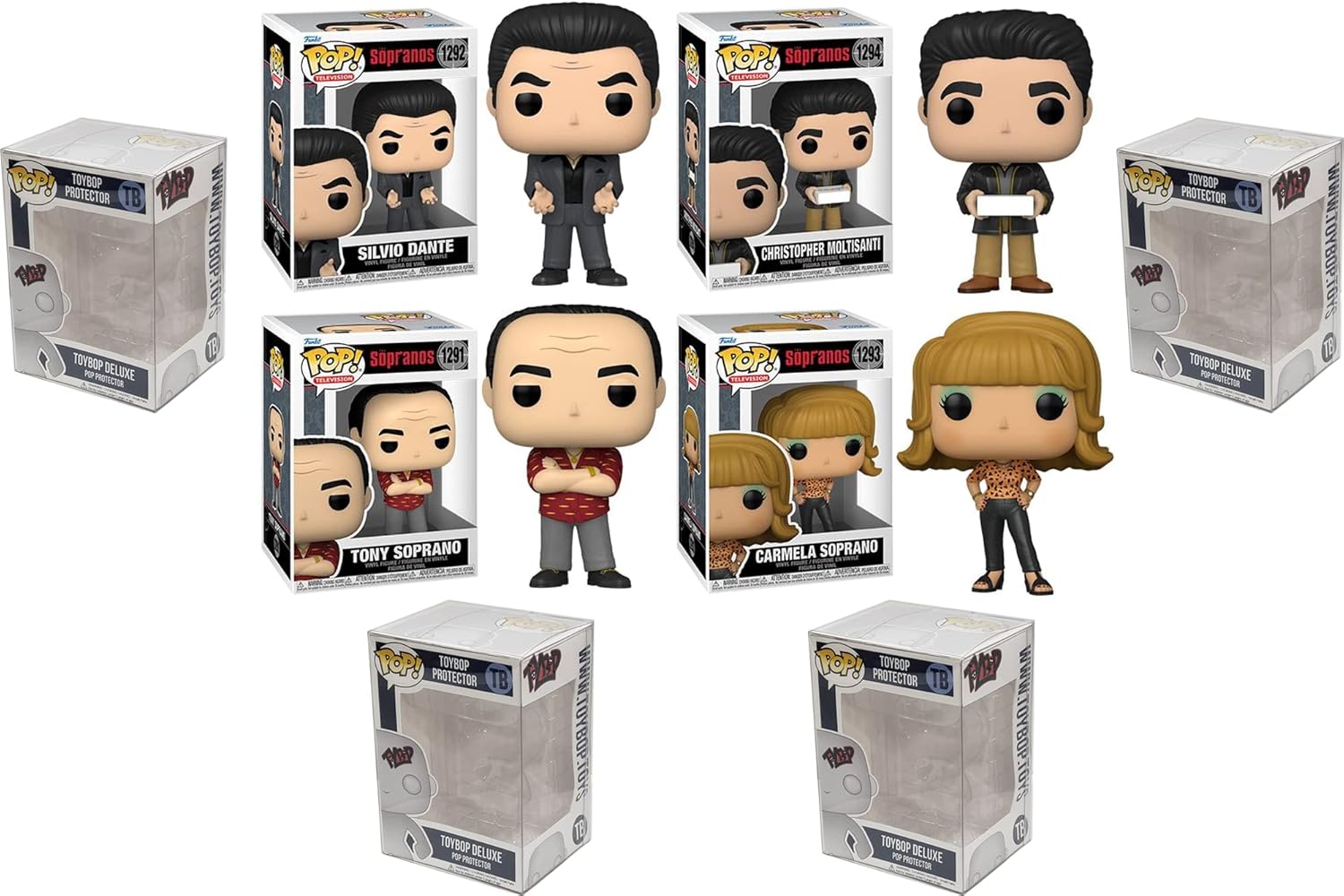Funko Pop! TV: The Sopranos Vinyl Figure Collector Set (Bundled with ToyBop Box Protector Cases) (Set of 4)