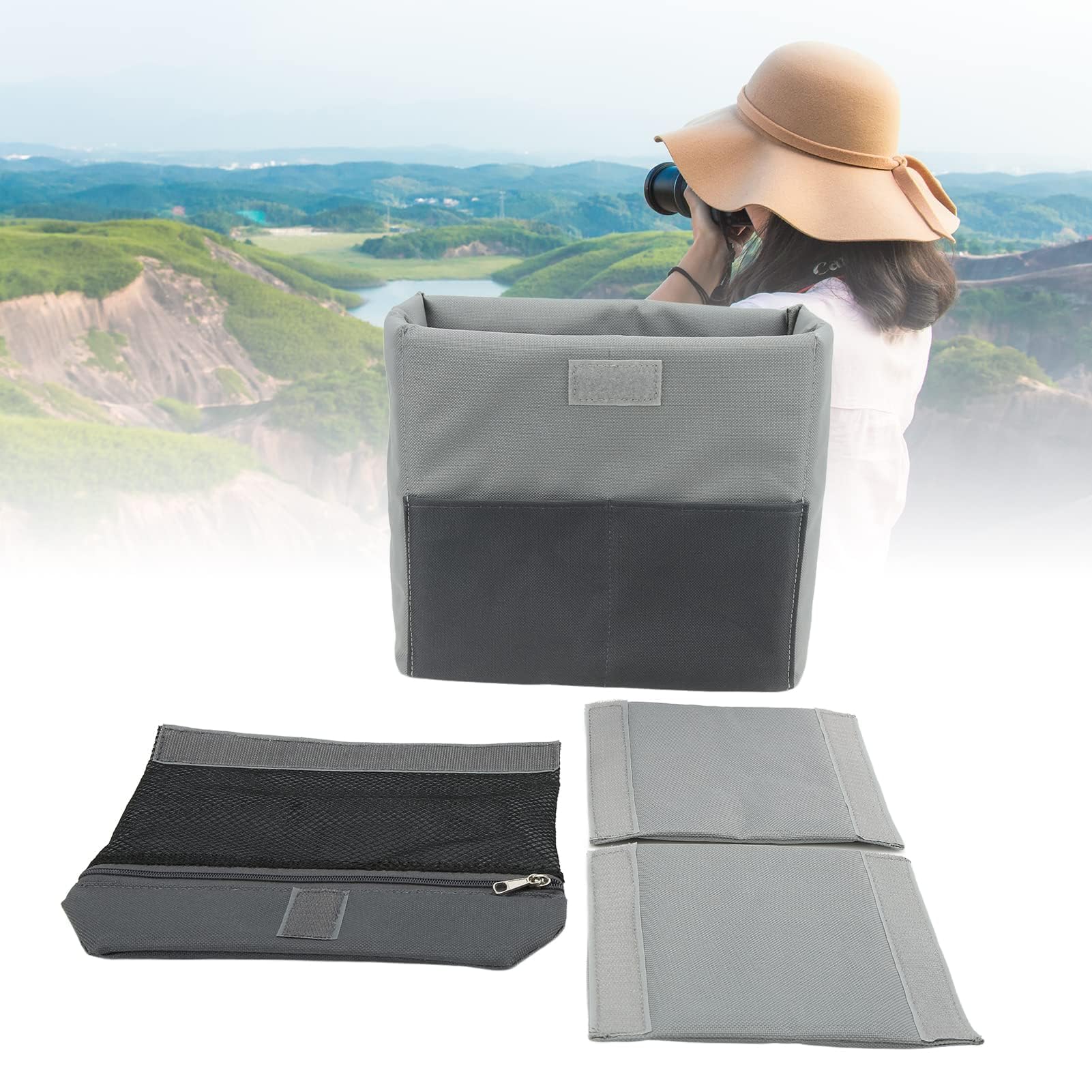 Inserto de cámara para mochila organizador bolsa protectora bolsa impermeable para cámara bolsa interior de cámara a prueba de golpes bolsa interior de cámara para lentes de cámara SLR