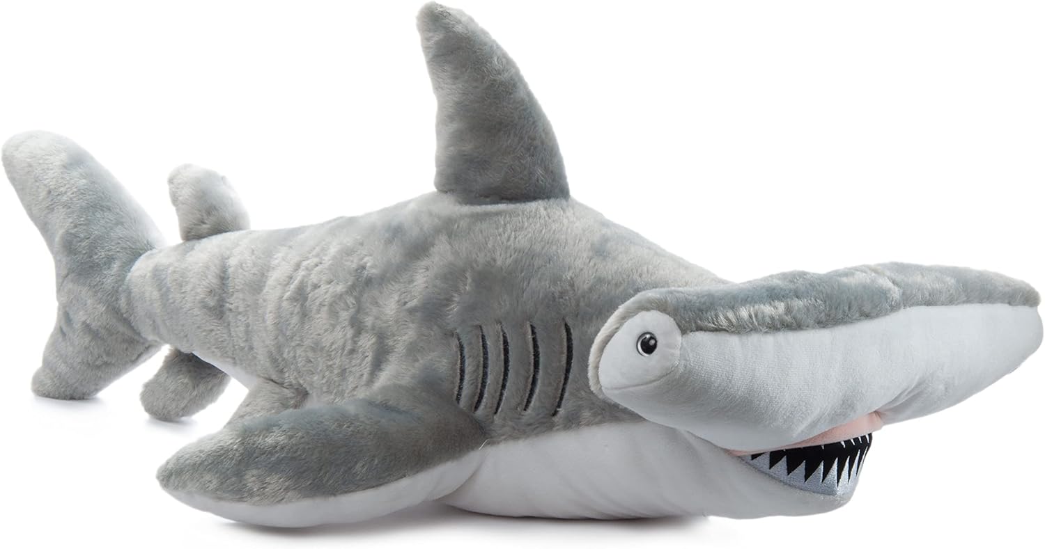 The Petting Zoo Hammerhead Shark Animal Plushie, Gifts for Kids, Wild Onez Ocean Animals, Jumbo Shark Plush Toy 32 inches