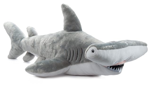 The Petting Zoo Hammerhead Shark Animal Plushie Gifts for Kids Wild Onez Ocean Animals Jumbo Shark Plush Toy