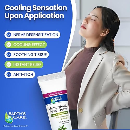 Miniatura 3 de Earth's Care Crema para hemorroides - Tratamiento para el alivio de hemorroides 1 OZ. (0.99 oz.)