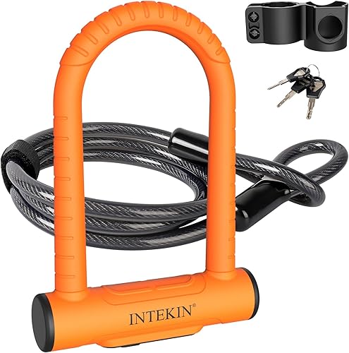 Miniatura 13 de Bike U Lock Heavy Duty Bike Lock Bicycle Lock, 16mm U Lock and 3ft / 5ft / 6ft Length Security Cable with Sturdy Mounting Bracket for Bicycle,