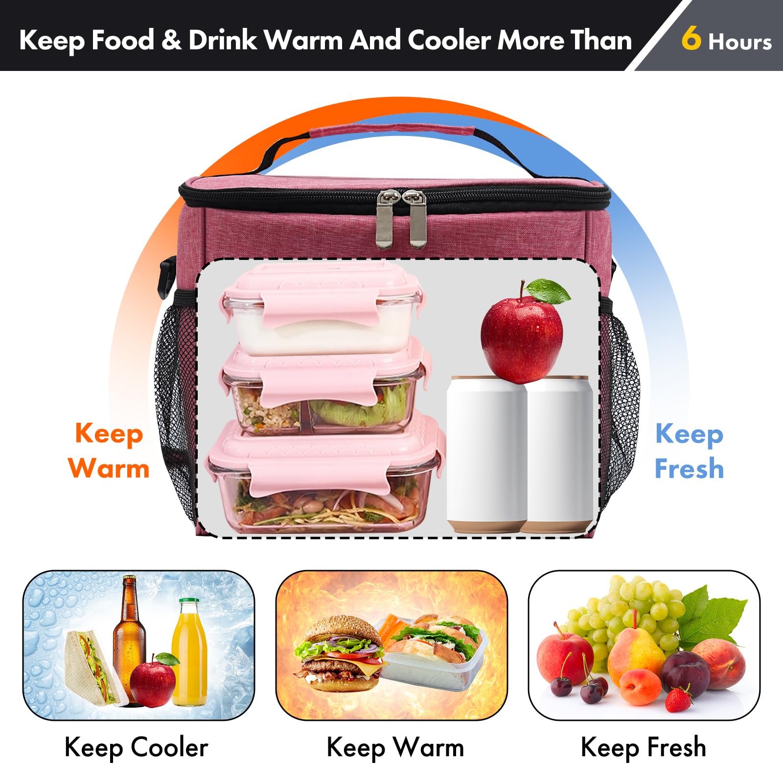 Isolierte Lunchtasche 10 Liter – Auslaufsichere Kühltasche Mit Schultergurt Für Arbeit & Picknick