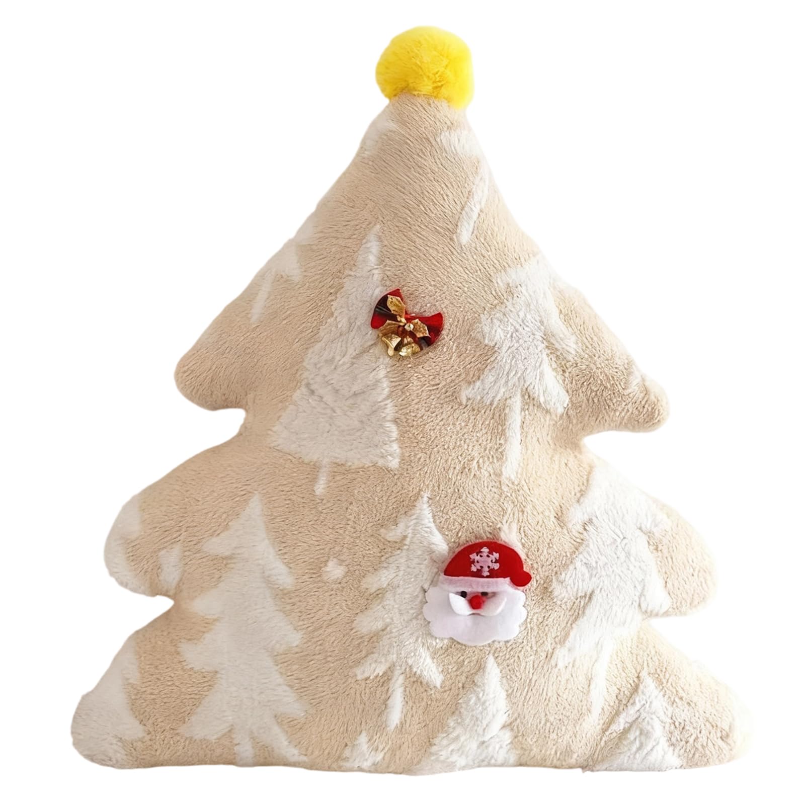 Coussin de sapin de Noël vert et doux pour décoration de canapé et chambre