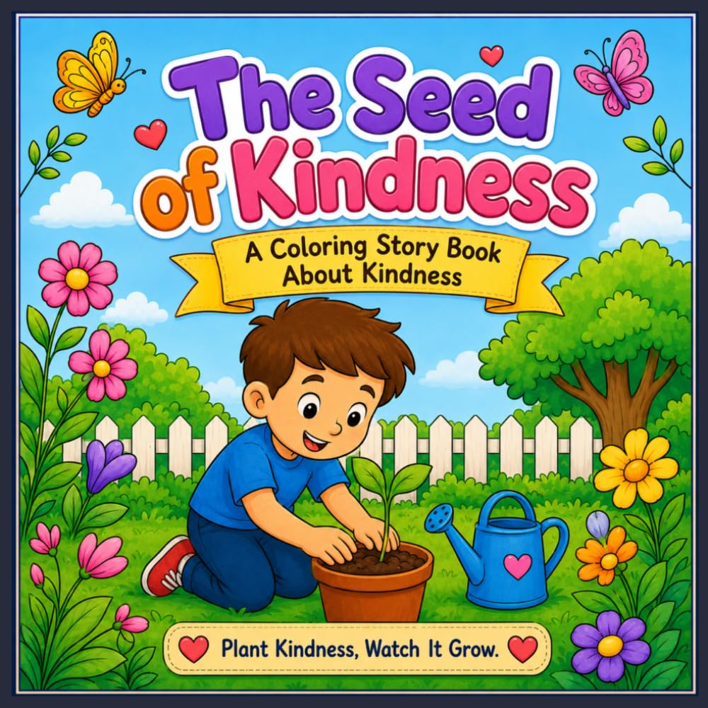 The seed of kindness: A Heartwarming Story with Fun Coloring Pages for Kids