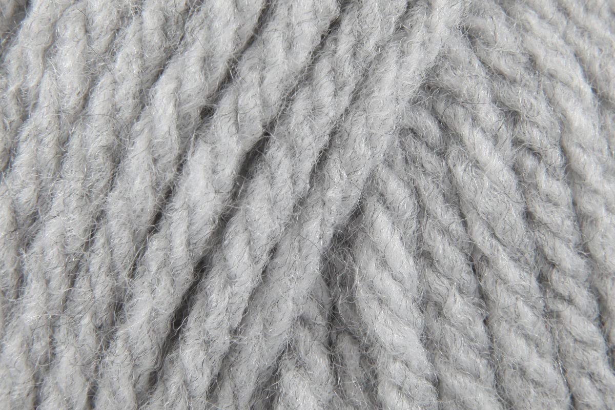 Sirdar Hayfield Bonus Chunky Crochet Yarn, 100% Acrylic Soft Knitting Wool for Cardigans, Jumpers, Sweaters, Ponchos and Capes - 100g Ball - Light Grey Mix (814) - Single (11 Ball) — image 1