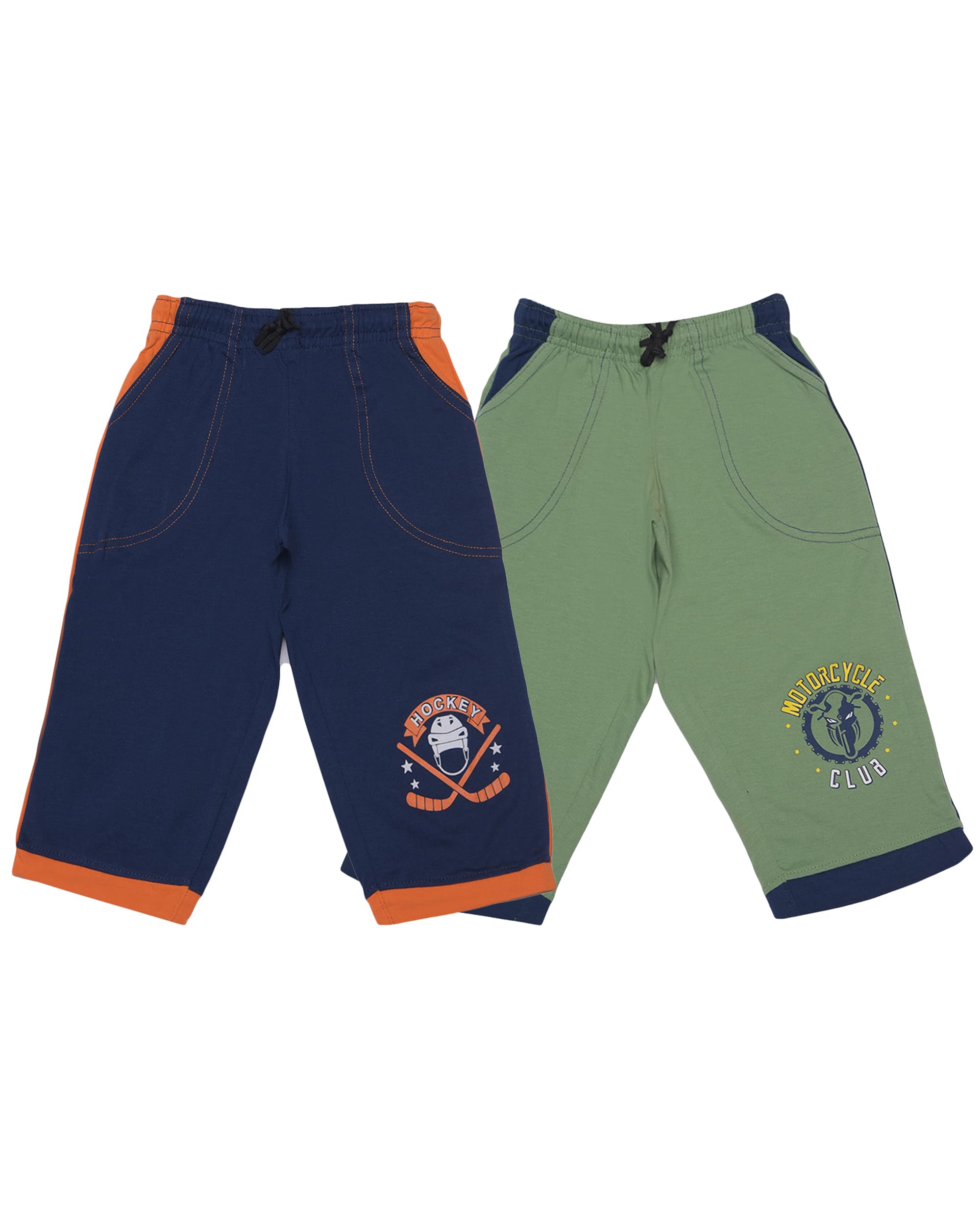 Dollar Champion Cotton Regular Fit Pack of 2 Capri for Boys -Actual Color May Vary-picture-12