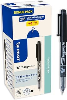 PILOT - 20er V-Sign Pen - Schreibfilzstift - Schwarz