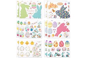 12 Sheets of Vibrant Easter-Themed Stickers