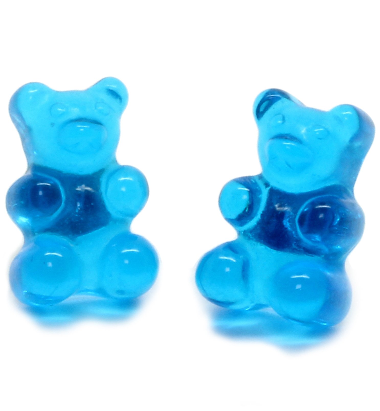 Sponsored Ad – Bluebubble MY SWEET SHOP Mini Gummy Bear Stud Earrings on Gift Card (Jelly Blue)