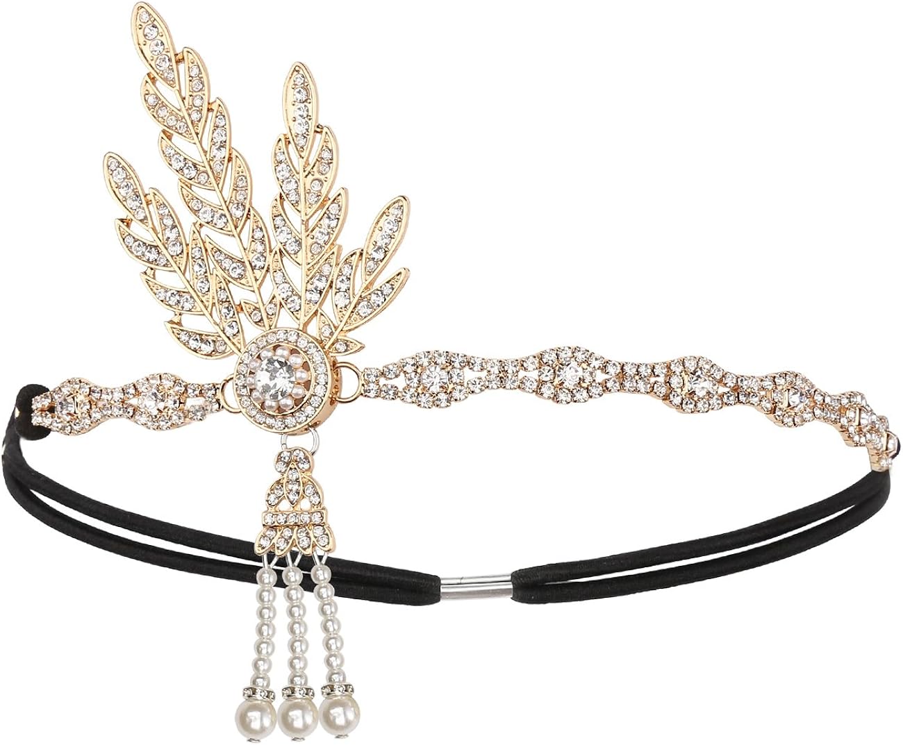 HAMIST 1920s Accessories Set Flapper Costume For Women Headband Gloves Cigarette Holder Necklace Bracelets