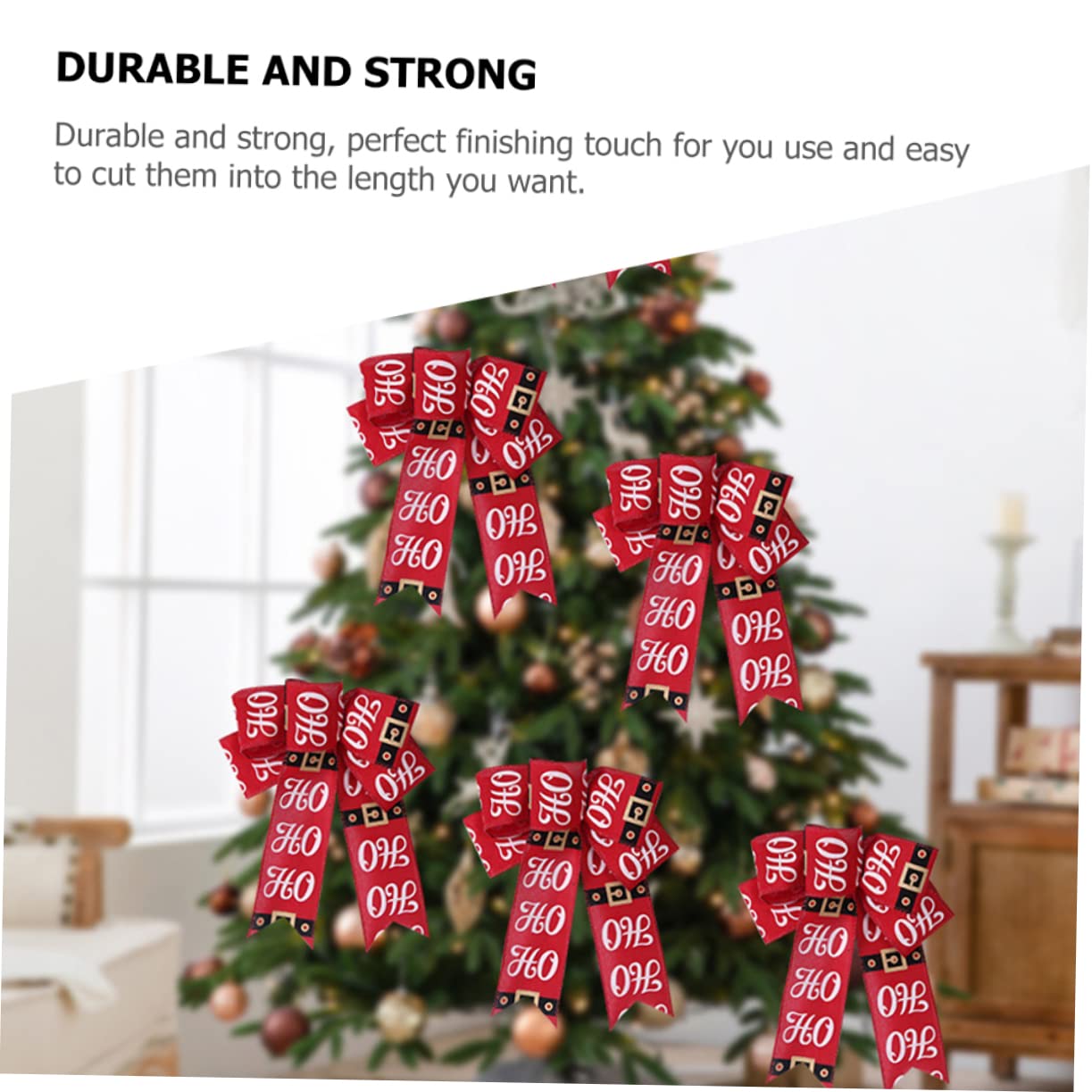 Tofficu 5stücke Weihnachtsband Diy Schleifenband Für Festliche Dekoration Für Weihnachtsbaum Kränze Bastelprojekte Und Mehr Hochwertiges Langlebiges Material Für Kreative Ideen