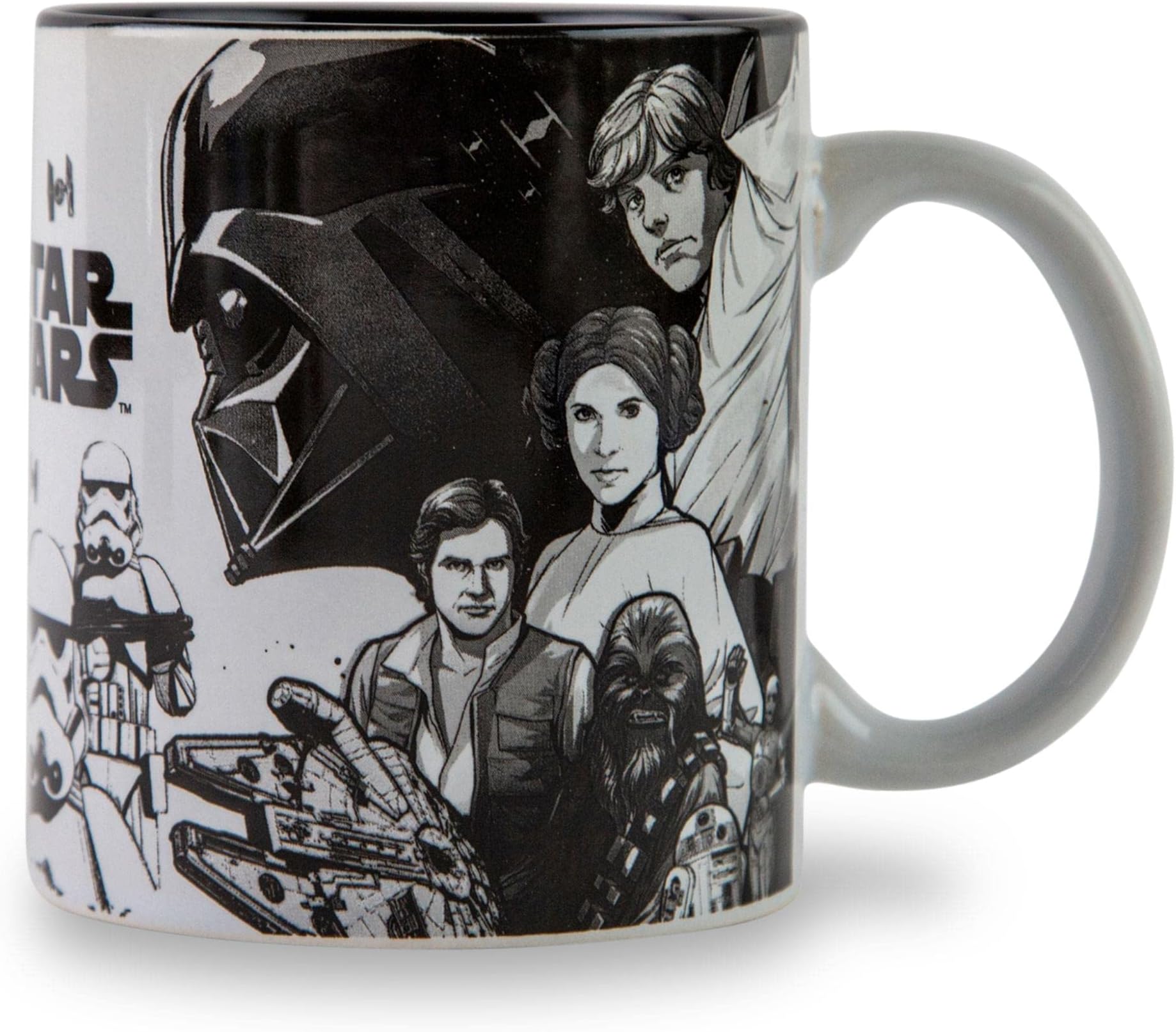 Original Trilogy Collage Ceramic Mug | BPA-Free Coffee Cup For Espresso, Tea | Holds 20 Ounces