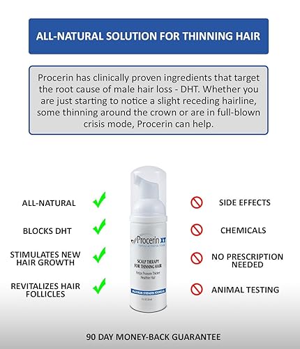 Miniatura 4 de XT Espuma para evitar la pérdida de cabello (sin minoxidil), clínicamente probado para luchar contra la calvicie y el debilitamiento del cabello