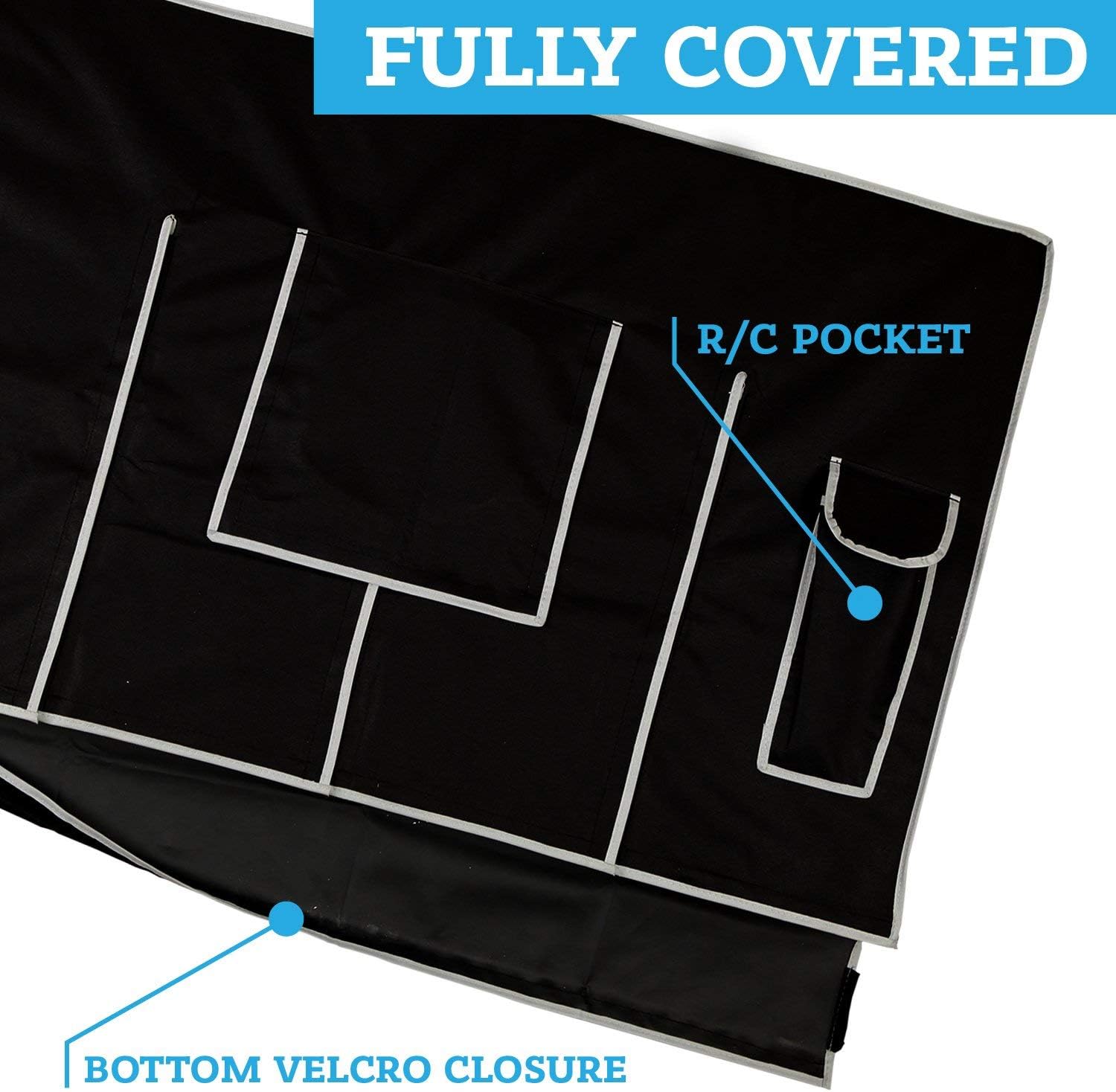 Authentic Crazy Deals Outdoor TV Cover 52-55 inch - Universal Weatherproof Protector for Flat Screen TVs - Fits Most TV Mounts and Stands - Black