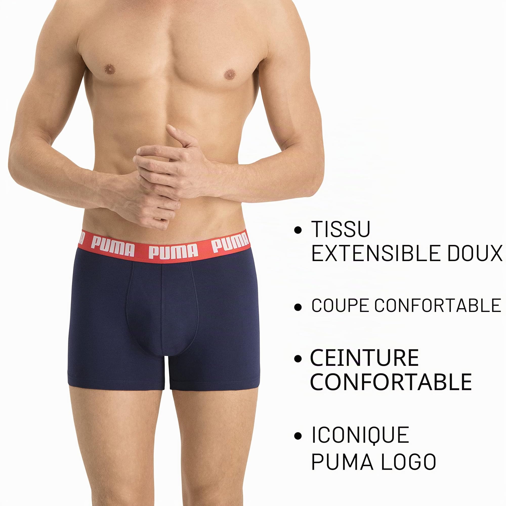 Puma Boxer sous-vêtement Homme (Lot de 5)