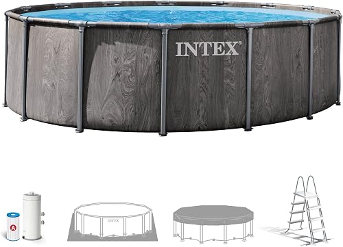 Intex - 26742ND - Kit Piscine Baltik Ronde Tubulaire 4,57 x 1,22 - 1