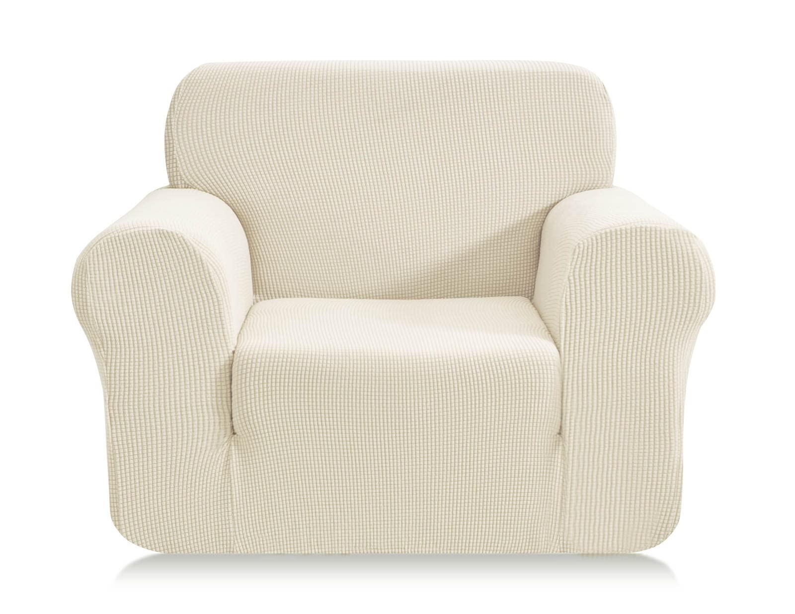 SAMSTEX Stylish 1 Seater Sofa Cover Stretch 1-Piece High Stretch Armchair Cover Machine Washable Non Slip Sofa Slipcovers Thick Soft Armchair Sofa Protector (1 Seater