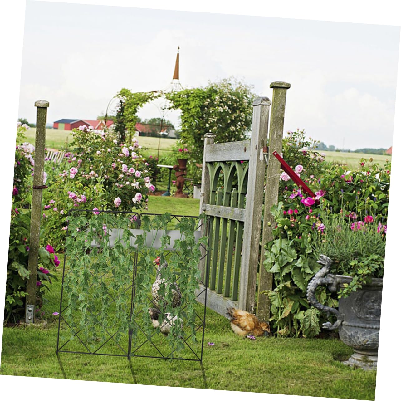 TOYANDONA 2 Pièces Support de Plantes Grimpantes Treillis Décoratif pour Plantes Pot Cadre de Jardinage Dimensions pour Wisteria Autres Grimpantes
