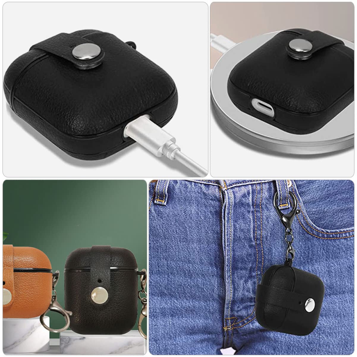 Gatuida 3pezzi Custodia Protettiva Per Auricolari Pu Per Design Unico e Antishock Accessorio Elegante e Leggero Per Organizzare Tuoi Auricolari