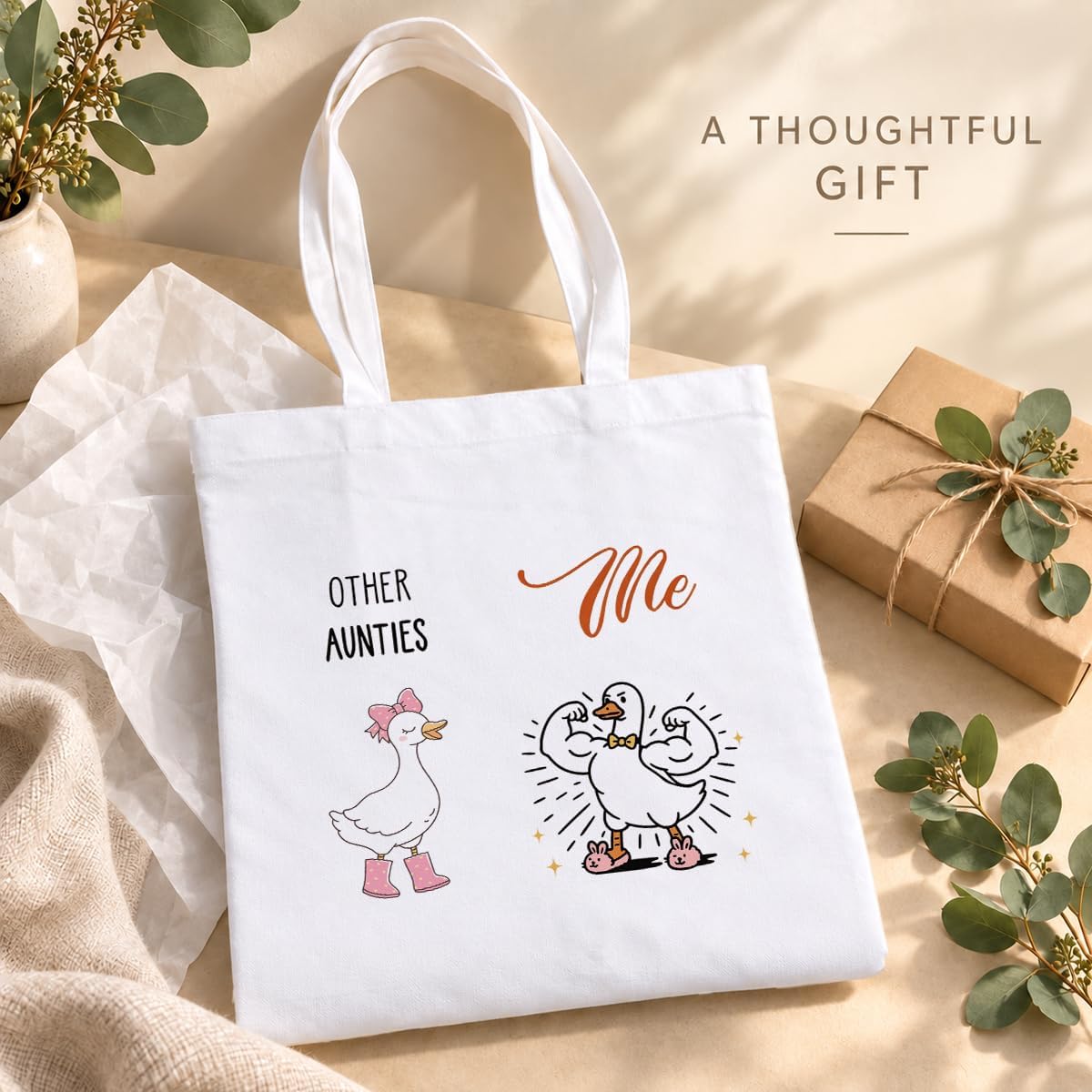 Funny Canvas Tote Bag for Women, Reusable Aesthetic Shoulder Bag, Cute Carryall for Work Travel Grocery Commute