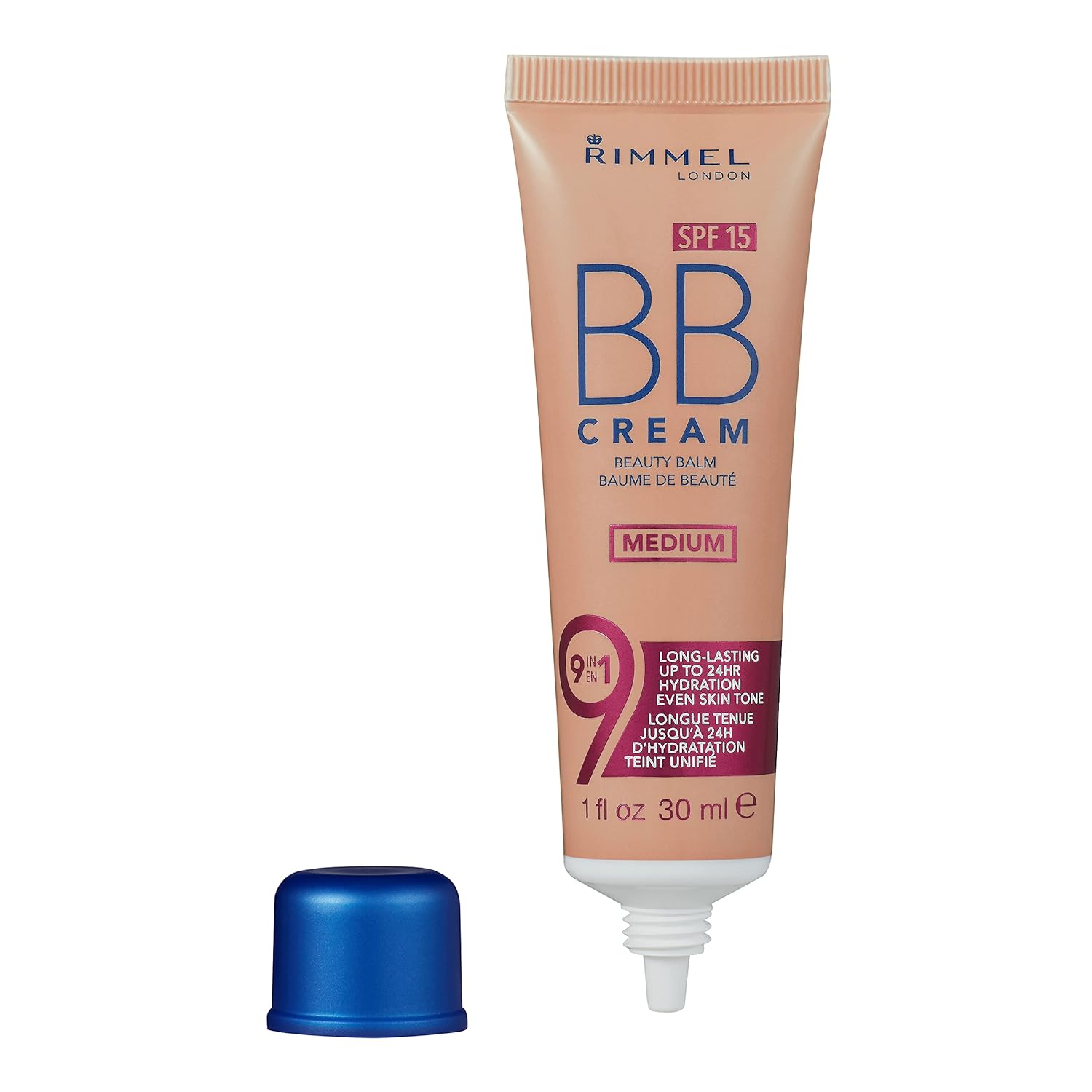 Rimmel London BB Cream, 9-in-1 Lightweight Formula with Brightening Effect and SPF 15 Formula, Medium, 30 ml - Image 2
