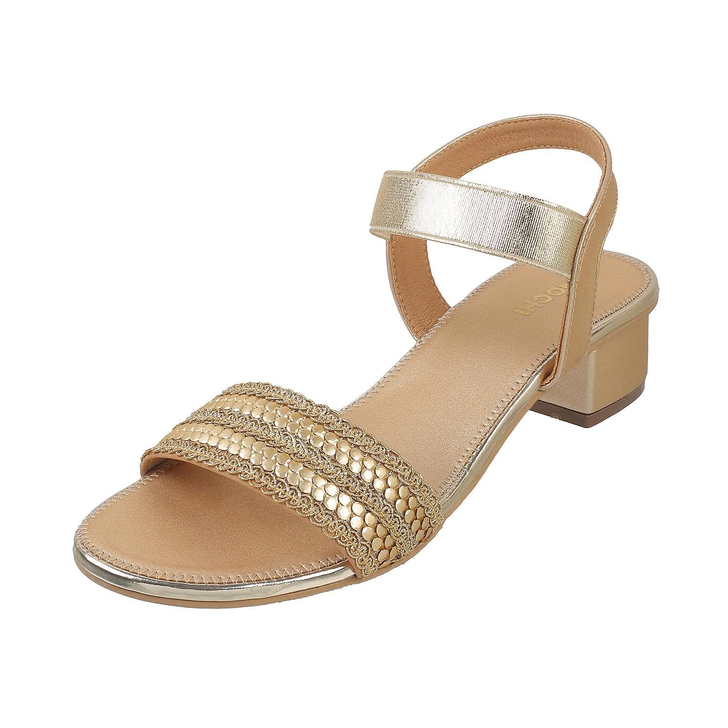 Mochi Women Gold Synthetic Leather Block Heel Fashion Sandal UK/4 EU/37 (35-4933) (B0CW1ZJ2WG) Amazon Price History, Amazon Price Tracker